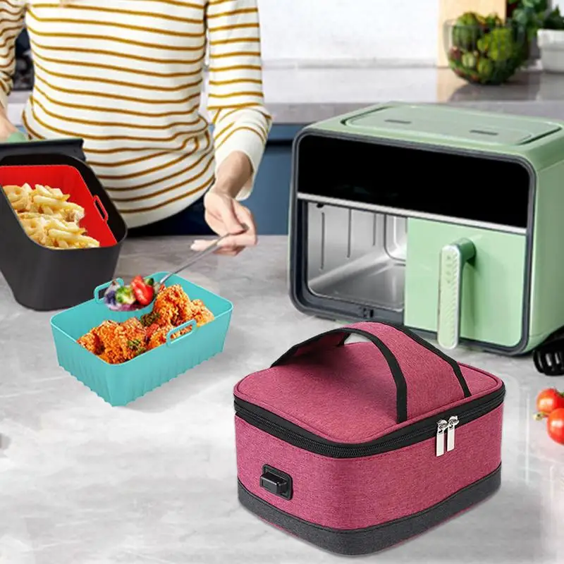 

Ланч-бокс, охлаждающий Органайзер с питанием от USB, сумка-тоут для хранения еды, вместительная сумка-тоут для пищевых продуктов, термоохладитель для путешествий и пикника