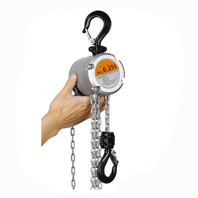 250Kg Aluminium Alloy Made Light Duty Tiny Mini Manual Hoist Hand Chain Block