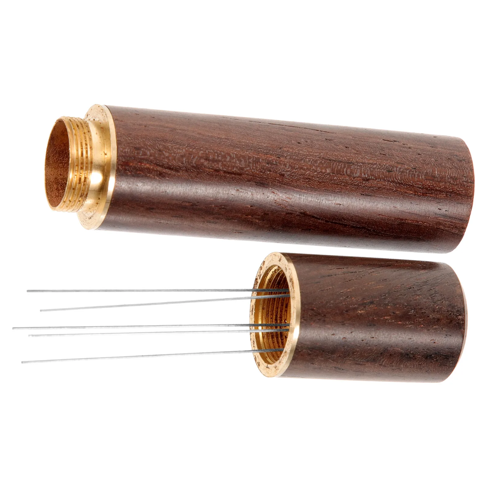 

Coffee Powder Distributor Stainless Steel Wooden Espresso Stirrer Needle Tool Uniform Distribution Home Cafe Professional