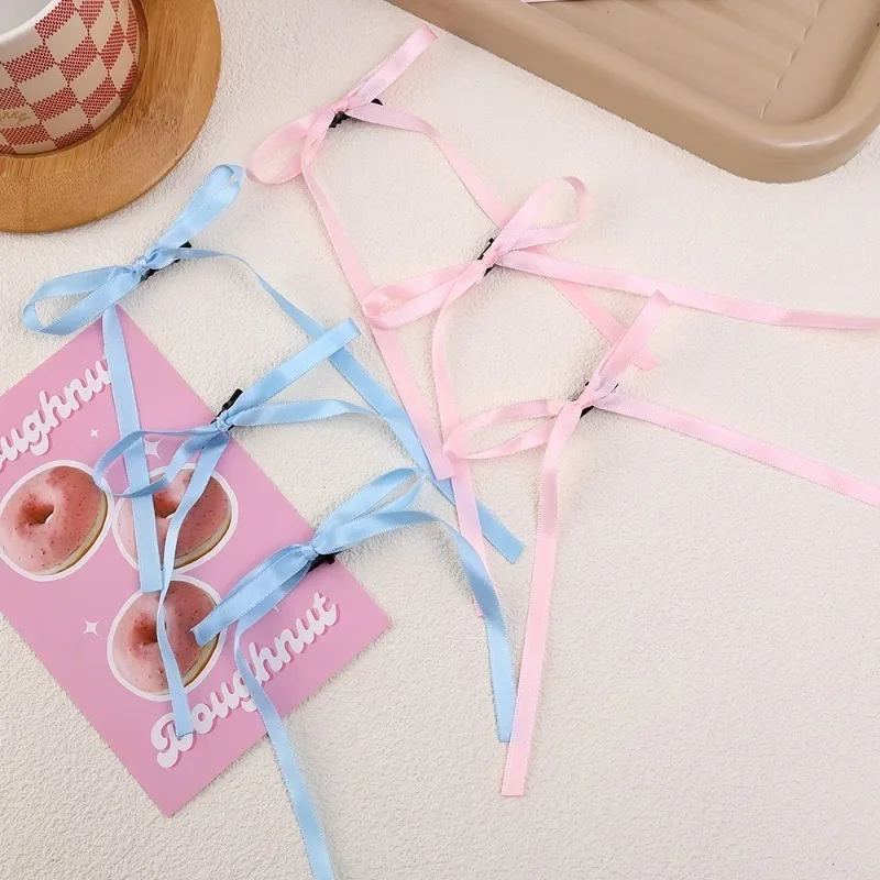Bowknot Hair Clips Sweet Ballet Ribbon Colored Satin Hair Clips Spring Summer Girls Party Mini Grab Clips Hair Accessory Gifts