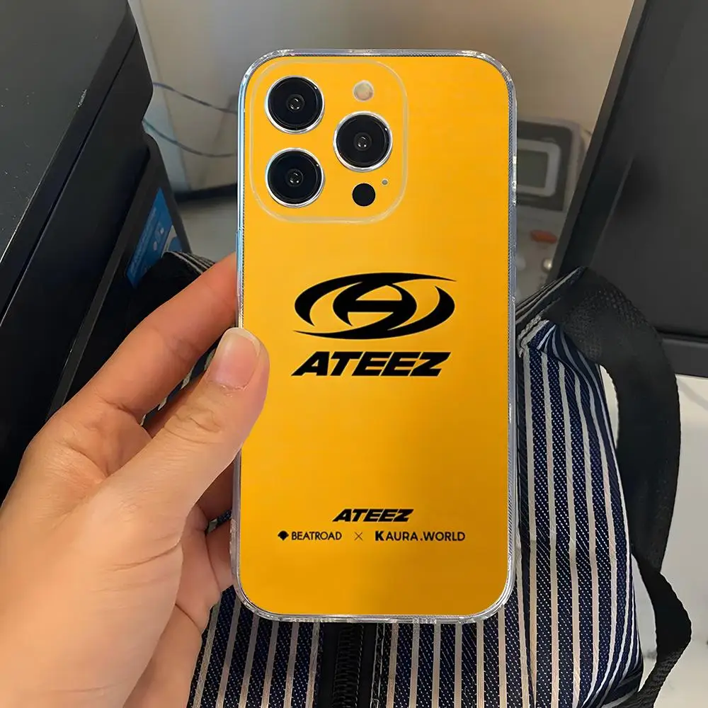 A-ATEEZ Logo Phone Case Transparent For Iphone 15 17 Pro Max 16 14 Pro 11  12 Pro 13 X XR XS SE Back Cover - AliExpress 202192403