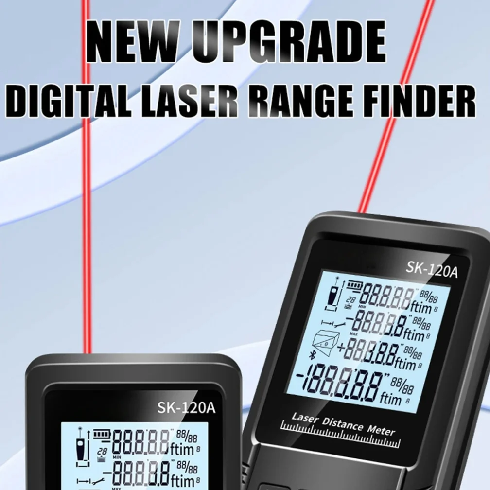 

1PC Portable Handheld Lasers Measure Tape Tool Digital Display Distance Meter Intelligent Rangefinder 40m 50m 70m 100m 120m