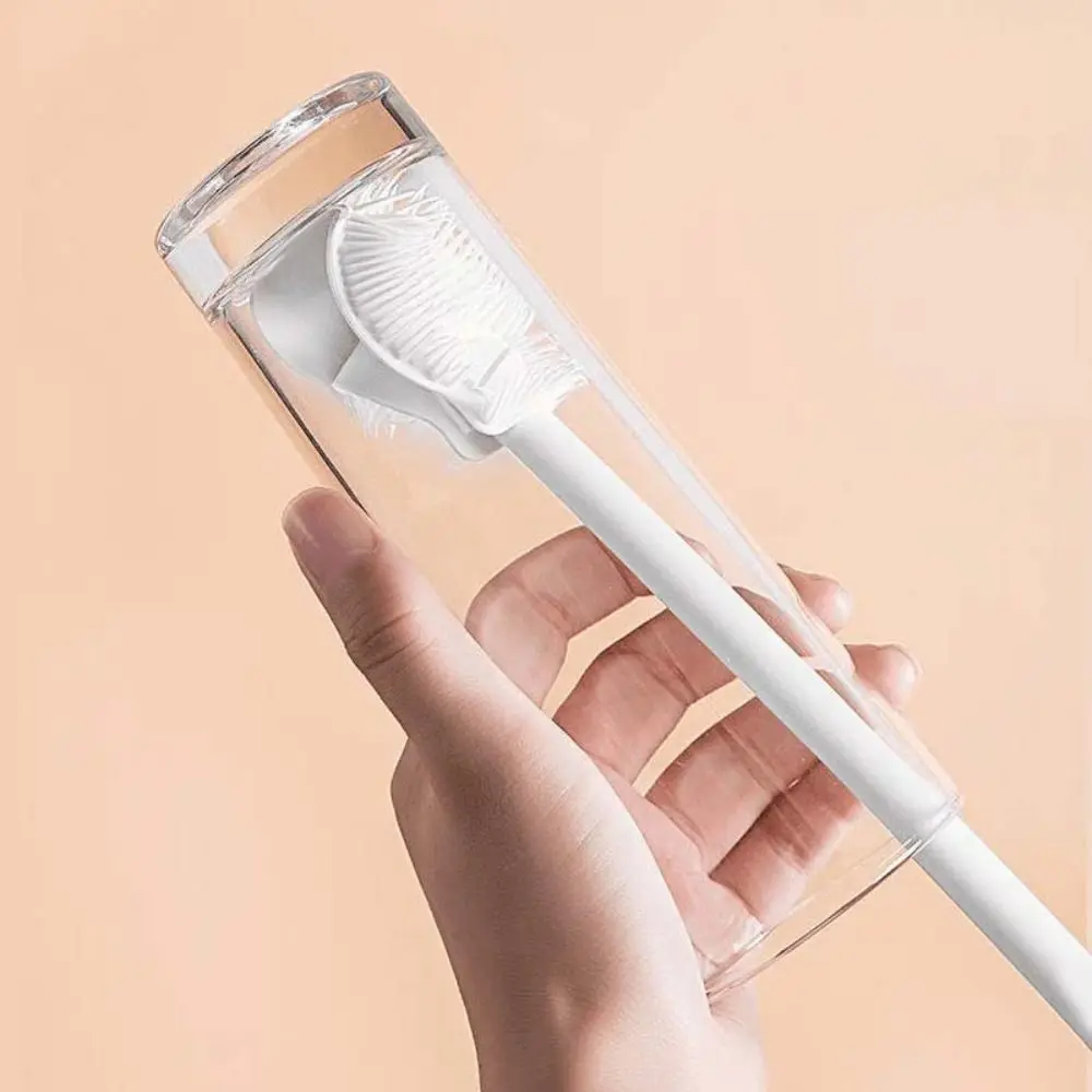 

Without Blind Side Soft Head Bottle Brush Water Bottle Cleaner Silicone Bottle Cleaning Brush Soft Head Handheld