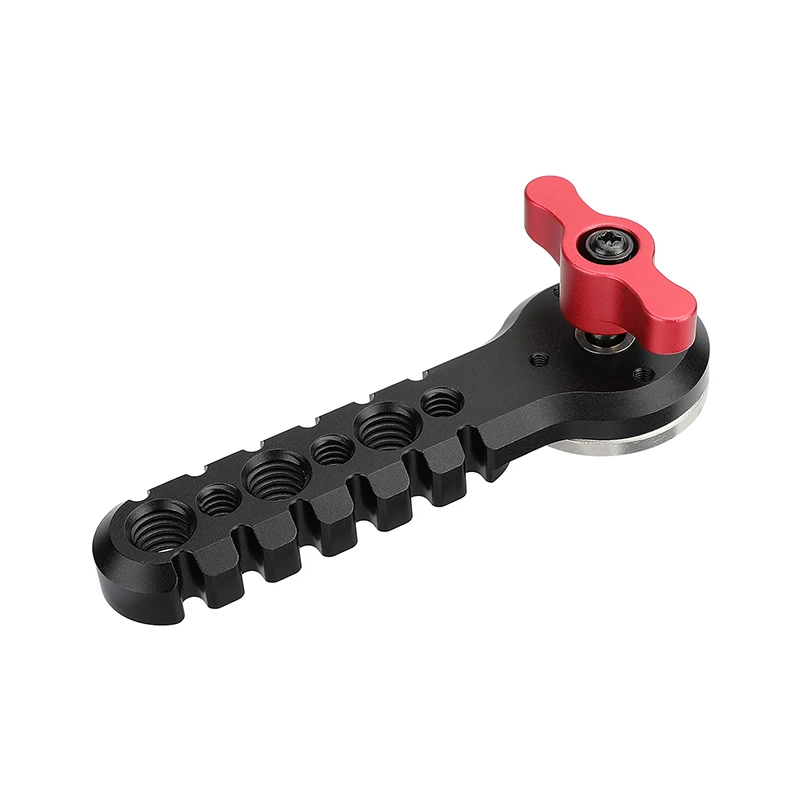 HDRIG Universal Extension Arm Jagged Style With ARRI Rosette Mount M6 Thread Screw Black Knob For DSLR Camera Cage Rig