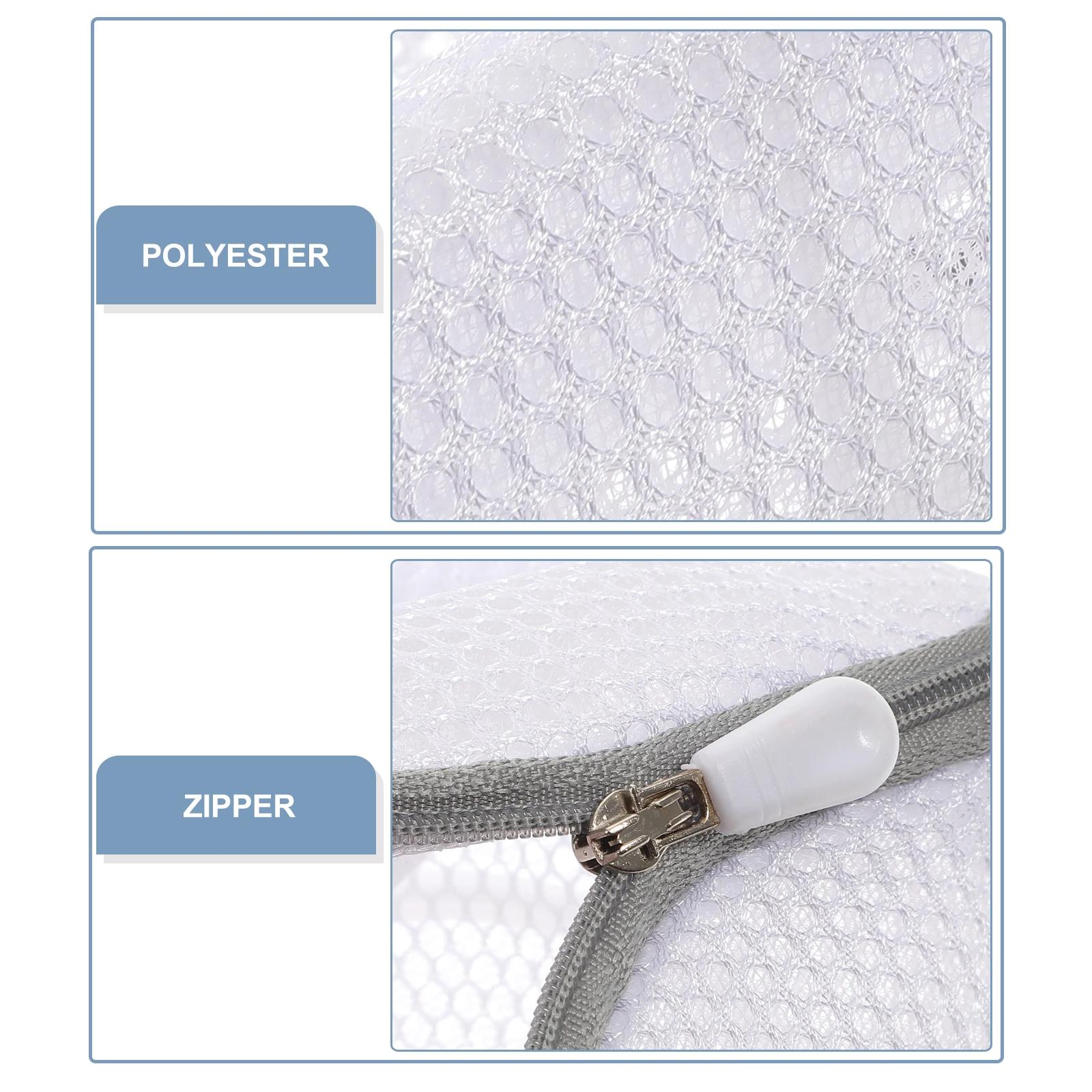 

3 Pcs Bra Laundry Bag Mesh Washing Protector Zipper Design Polyester for Women Machine Wash Safe Home Use