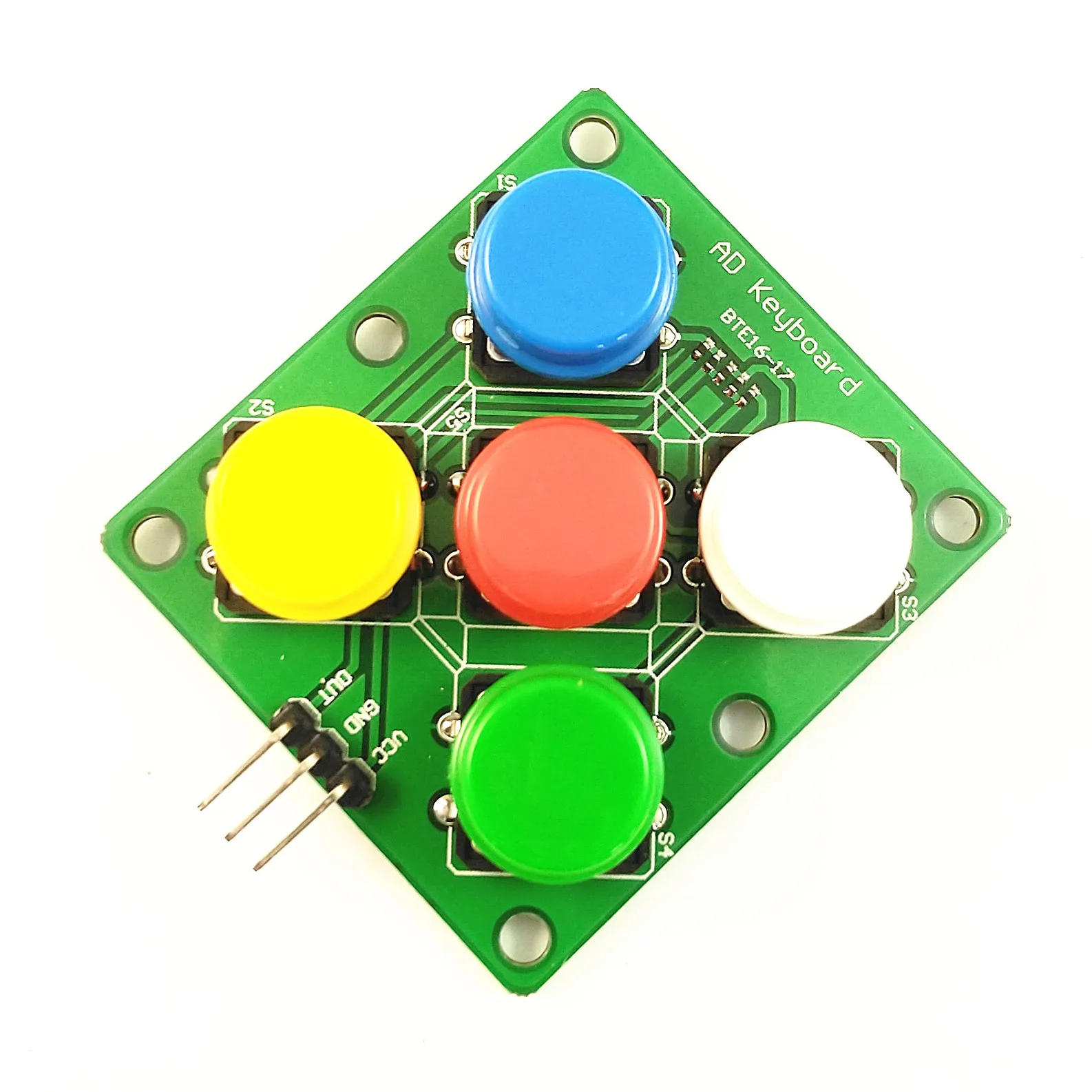 Teclado AD simular Módulo de cinco teclas, Botón analógico para placa de expansión de Sensor Arduino