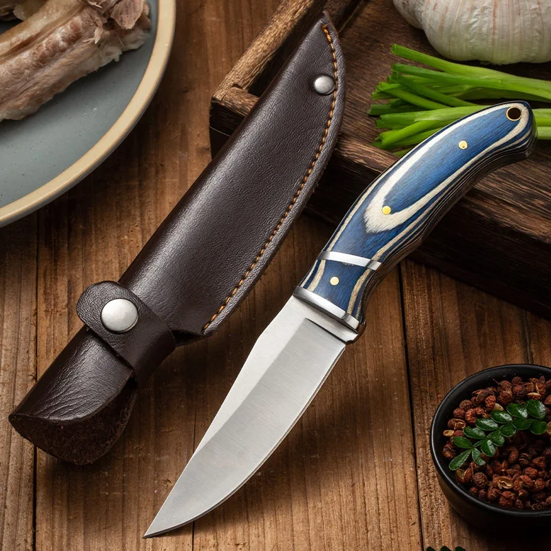 Blue Wood Handle Boning Knife Premium Knife Deboning Knife Chef Specific Bone Removal Knife Kitchen Portable Meat Cleaver