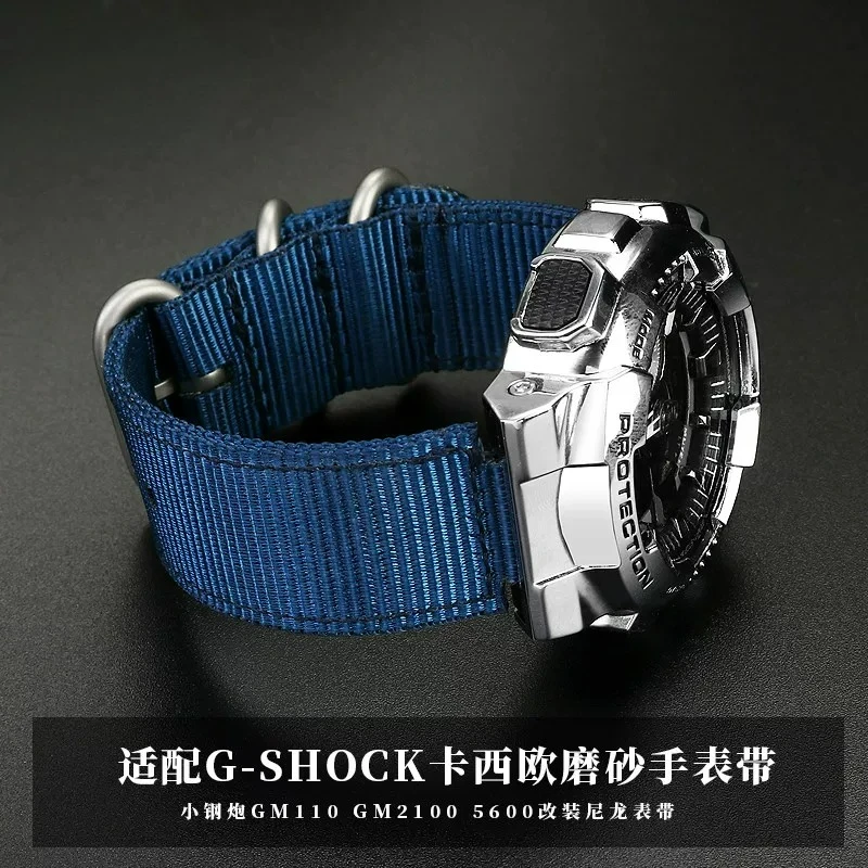 Suitable for G-SHOCK Casio Small Steel Cannon GM110 GM2100 5600 Modified Canvas Nylon Watch Accessories