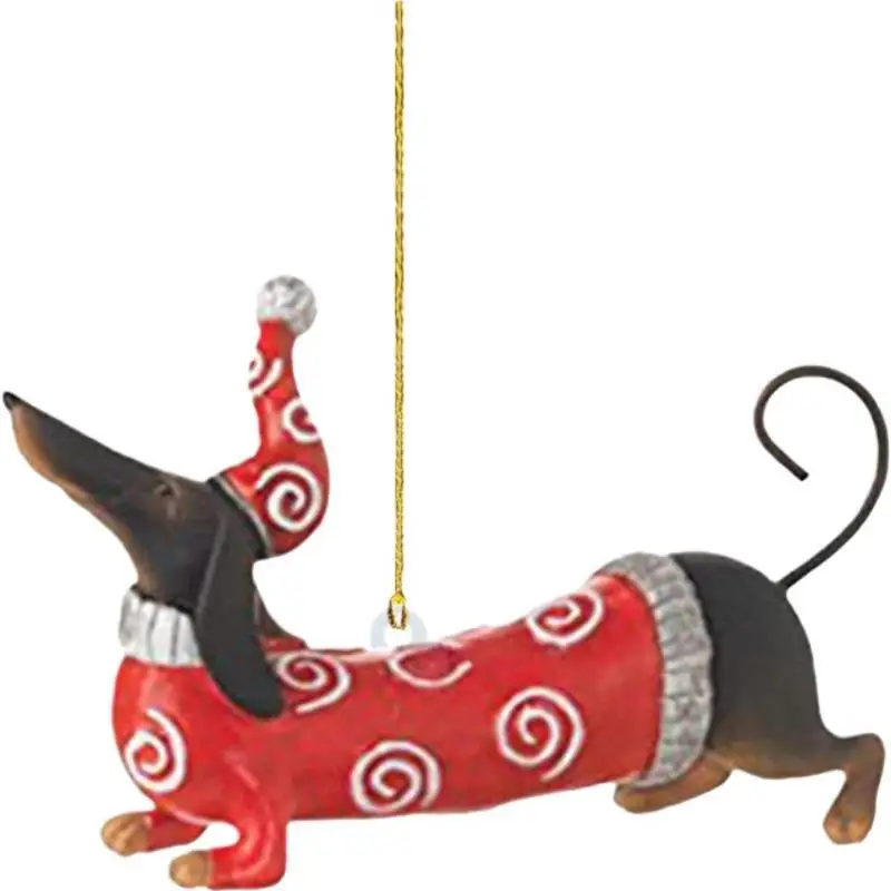 Dachshunds Dog Christmas Tree Ornament Christmas Tree Pendants For Home Christmas Decorations Dachshunds Dog