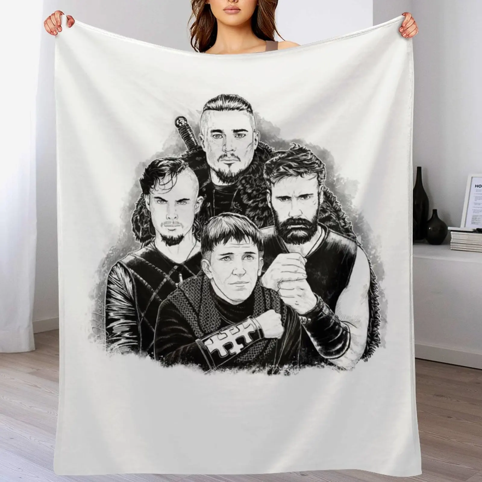 

The Last Kingdom Portraits Throw Blanket warm winter Retros Custom Extra Large Throw Blankets