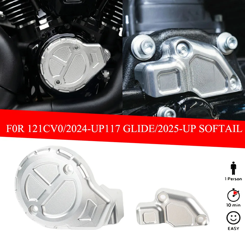 

Apply ToFor Harley 2023-up Road/Street Glide 121CVO 121ST FLTRXSE 2024-up New117 Glide 2025-up Softail Motorcycle Camshaft Cover