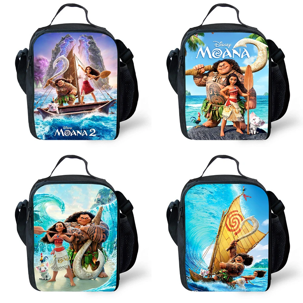 M-Moana Lunch Bags for Child,Cartoon School Picnic Bags for Girls Boys,Large Kids Cooler Bags for 4-10 years