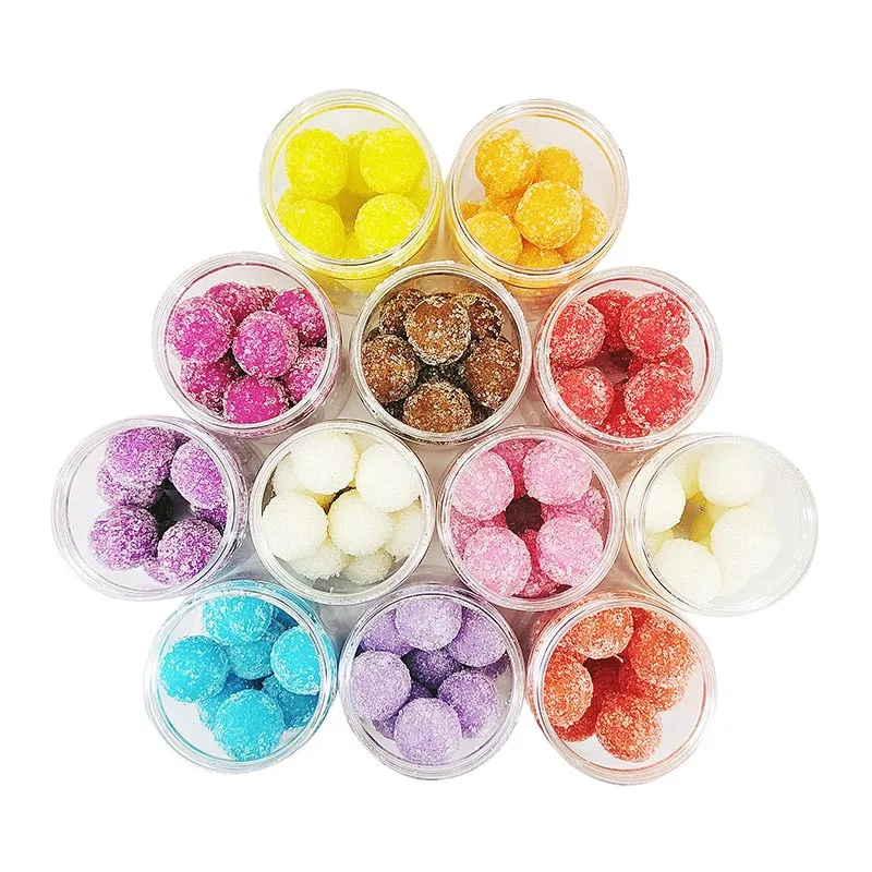 Fruit Candy Brushed Bath Scrub Ball Bath Sea Salt Niacinamide Peach Body Scrub Deep Body Cleaner Natural Bubble Bathroom Tools