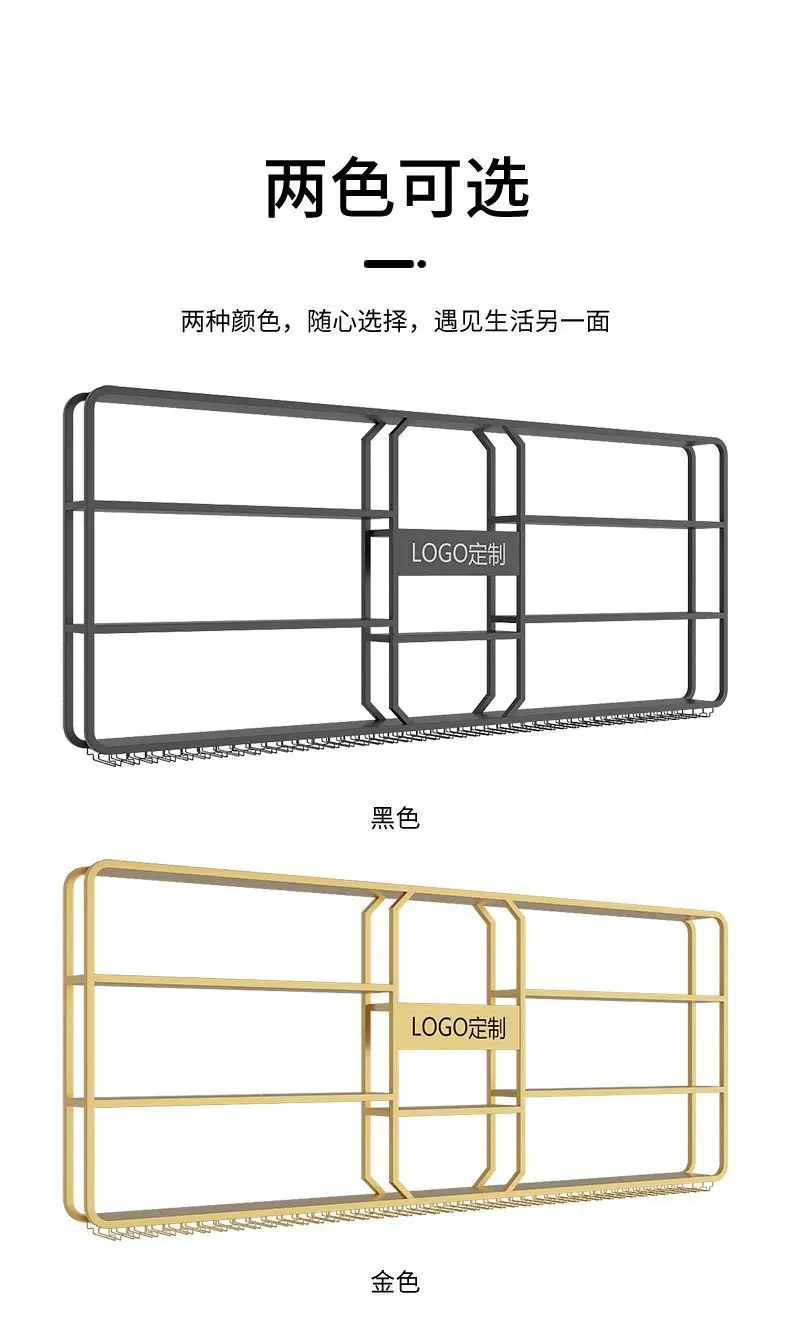 

Настенная барная стойка из кованого железа, винная стойка, настенная стойка для ресторана, светлая роскошная промышленность