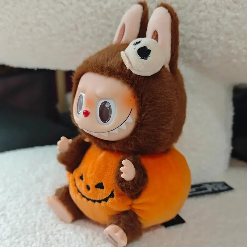 Labubu Plüsch-Anhänger, Kürbis-Monster, Vinyl, Sit-Down-Party, Blindbox, Figuren, Rucksack-Anhänger, Schlüsselanhänger, Raumdekoration, Geschenke