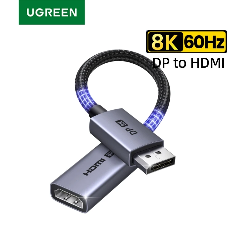 �y�Z�[�����zUGREEN Displayport 1.4 DP to HDMI �A�_�v�^�[ 8K 60Hz �R���o�[�^�[�A�P�����f�B�X�v���C�|�[�g to HDMI �R���o�[�^�[ VRR HDR HDCP2.3 0.2m