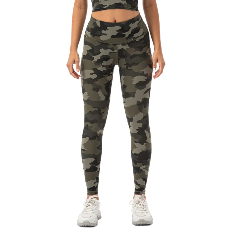 YJKVUR Camouflage Leggings Butt Lift Yoga Pants Women High Waist Stretch Fitness Outfits Sports Wear Gym Workout Running Pants