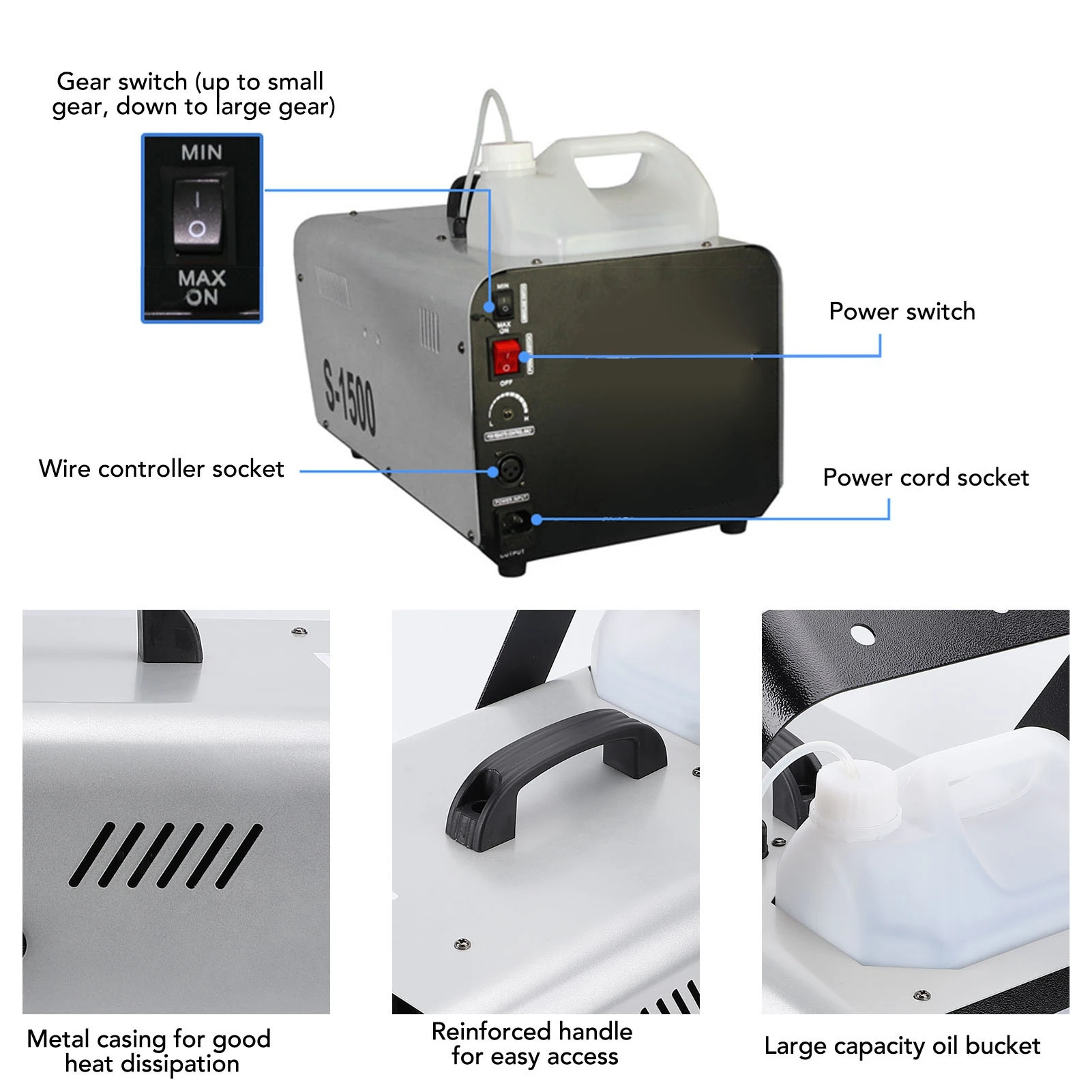 Snow Maker Snow Machine with Remote Control 1500W Snowflake Maker Fake Snow Making Machine for Outdoor Indoor Xmas Party Wedding
