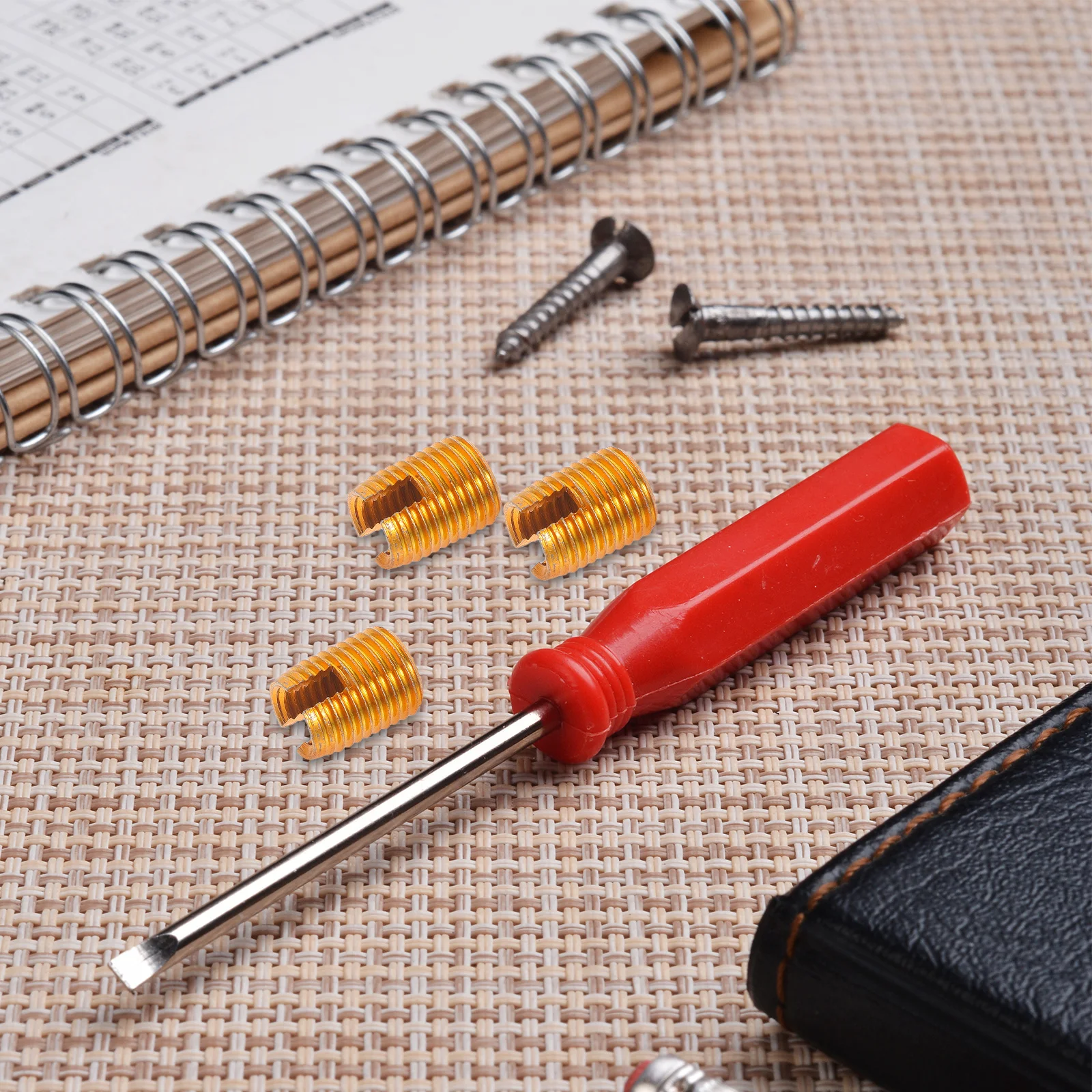 

20Pcs Threaded Inserts for Wood Furniture Long Lifespan Thread Reinforce Repair Tool Reliable Performance Threaded Inserts