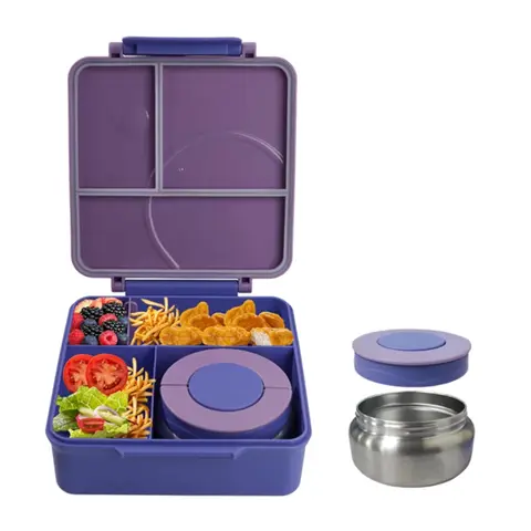 Portapranzo caldo per bambini con zuppa termica da 8 once Contenitori per alimenti per pranzo a tenuta stagna per bambini con 4 scomparti per la scuola e i viaggi