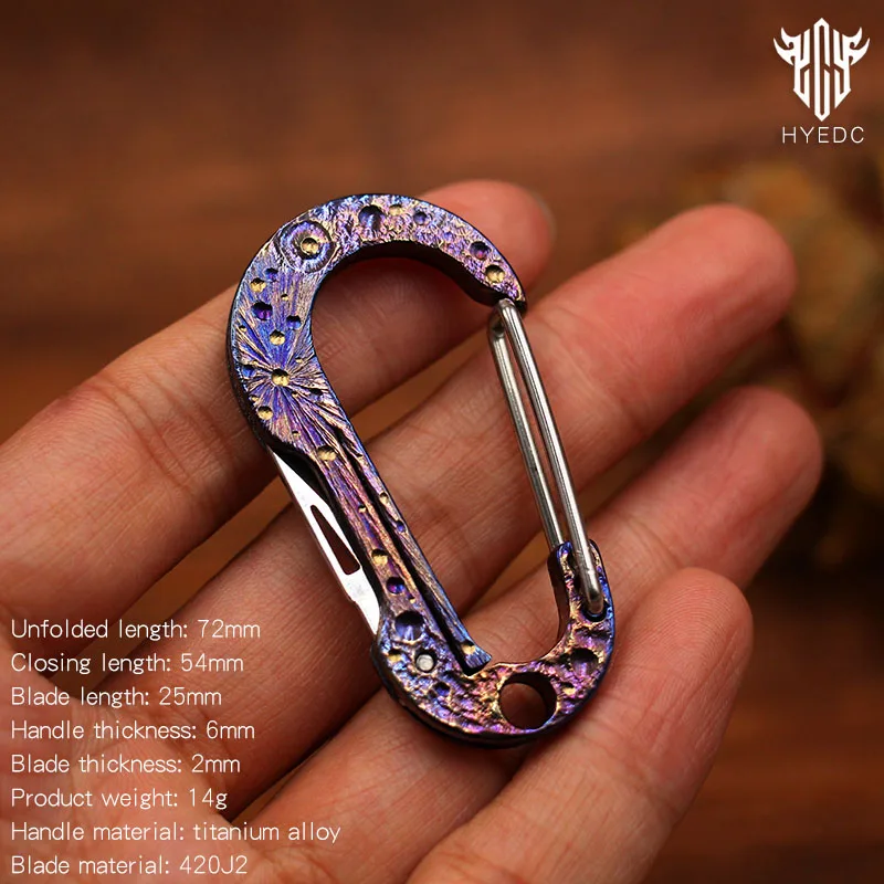 Limited Starry Sky Version Titanium Alloy Outdoor Multi-Functional Keychain Mini Knife Portable