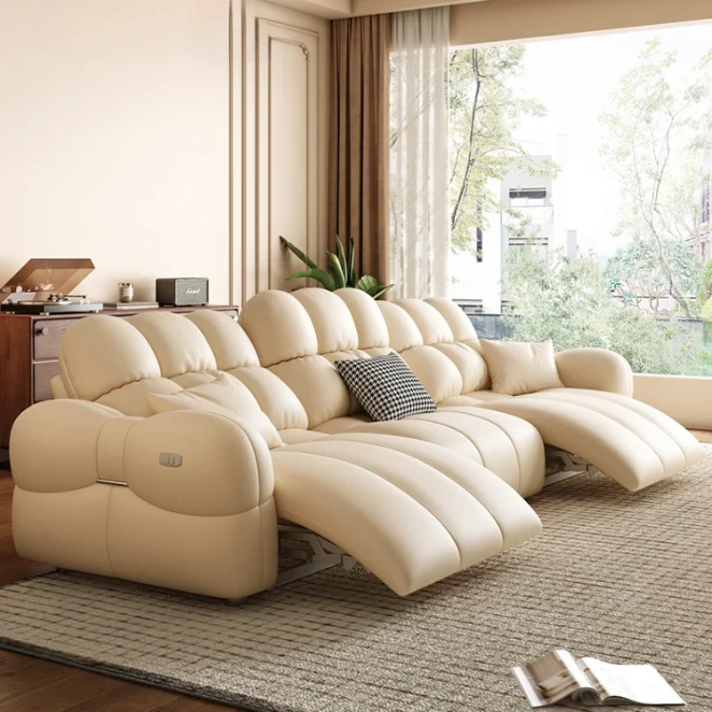 أريكة كهربائية فاخرة مصممة لغرفة المعيشة الفاخرة أريكة صالة مستلق أريكة إيطالية بمقعدين Woonkamer Banken أثاث غرفة المعيشة #4