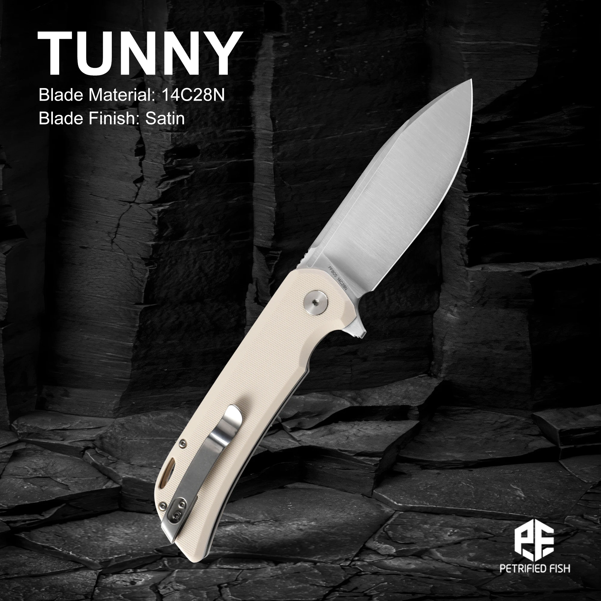 

Складной нож Petrified Fish PFB05, сталь 14C28N, рукоять G10/Micarta, для кемпинга, выживания, EDC, инструмент для активного отдыха