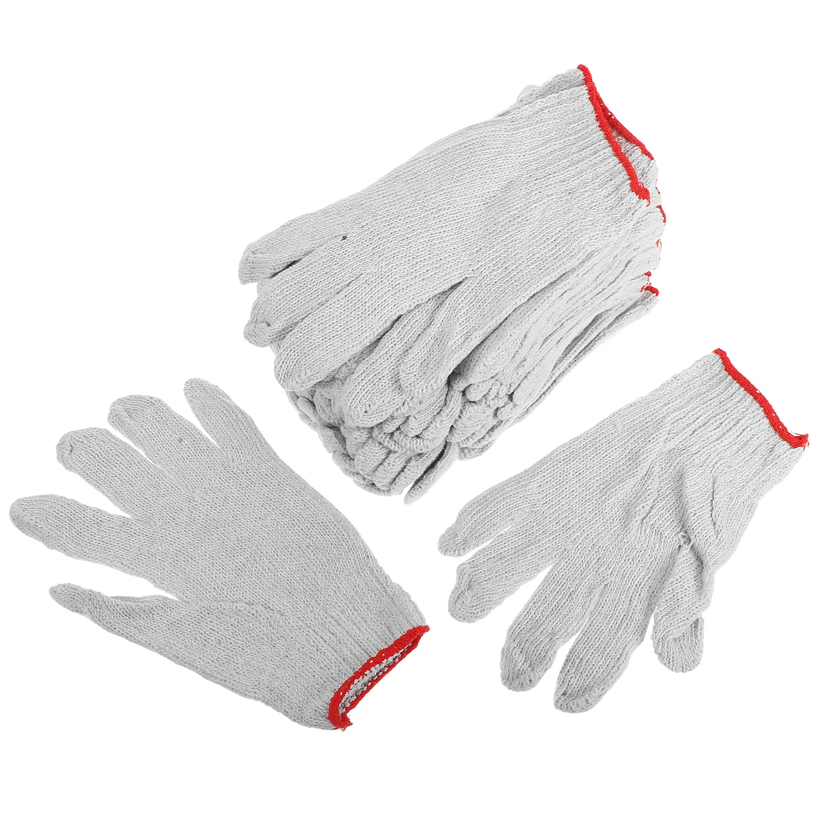 12Pairs Breathable Wear Resistant Labor Protection Gloves Anti-Slip Work Gloves for Construction Gardening