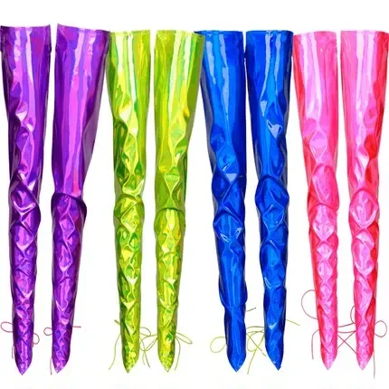 

Laser Dance Shoes Covers Nightclub Stage Super Sparkly Colorful Boot Cover Rave Outfit Sexy DJ Singer Performance Shoe Cover