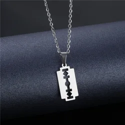 Creative Blade Pendant Necklace Punk Clavicle Chain for Women Men Fashion Metal Sweater Chain Jewelry Accessories Gift