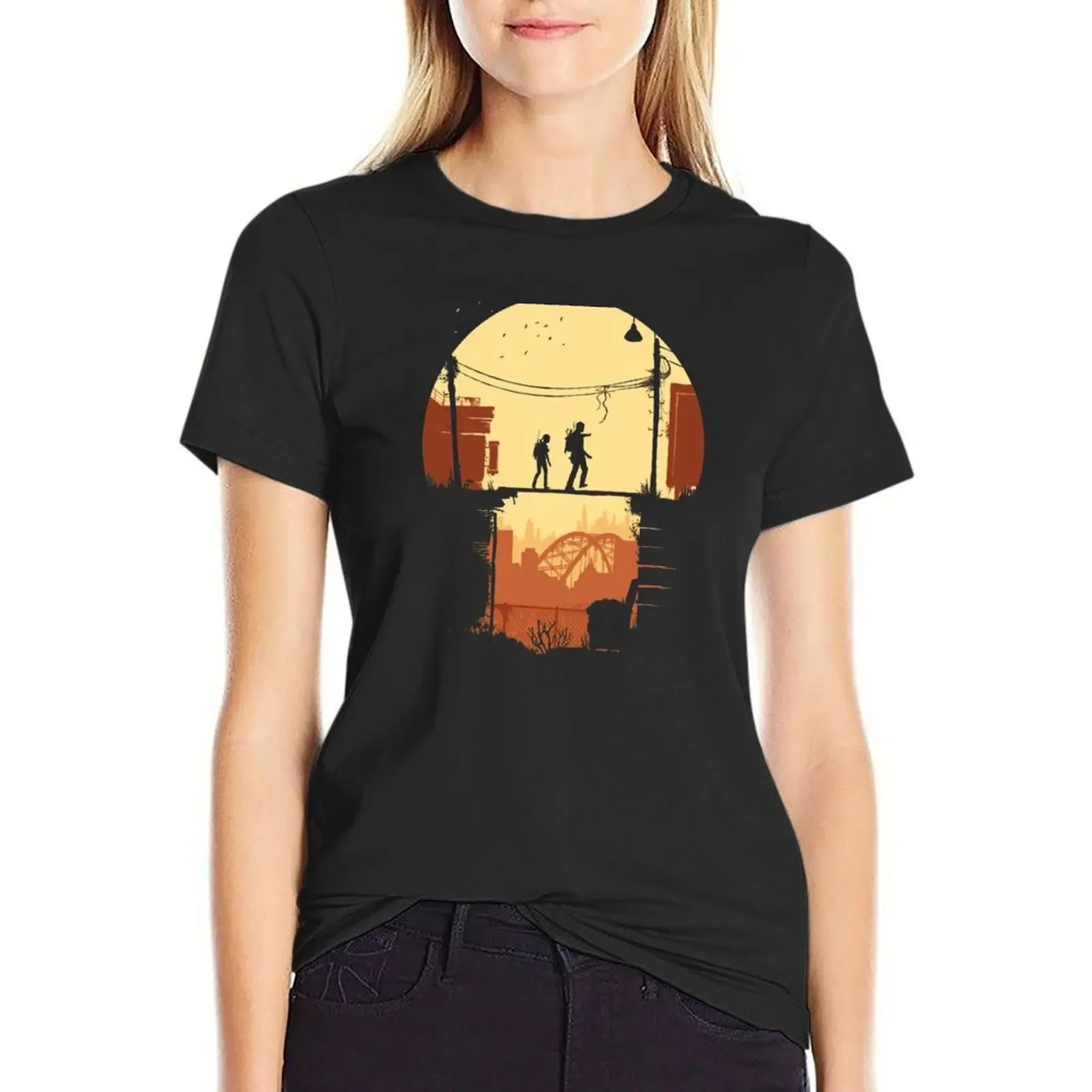 

Joel & Ellie T-Shirt aesthetic clothes tops customizeds Women clothing