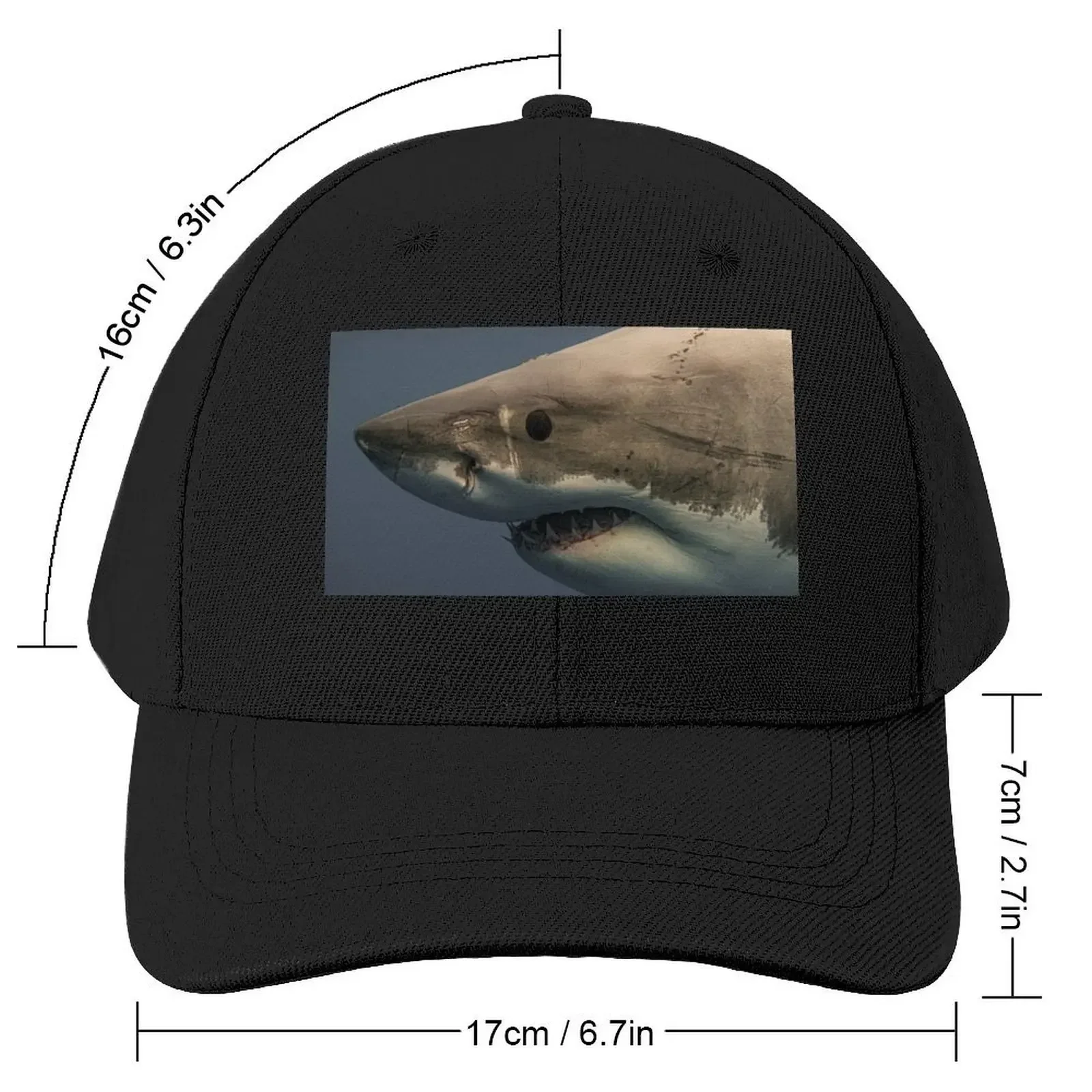 Underwater Great White Shark Photography - Shark Week Baseball Cap hard hat Ball Cap Female Men's