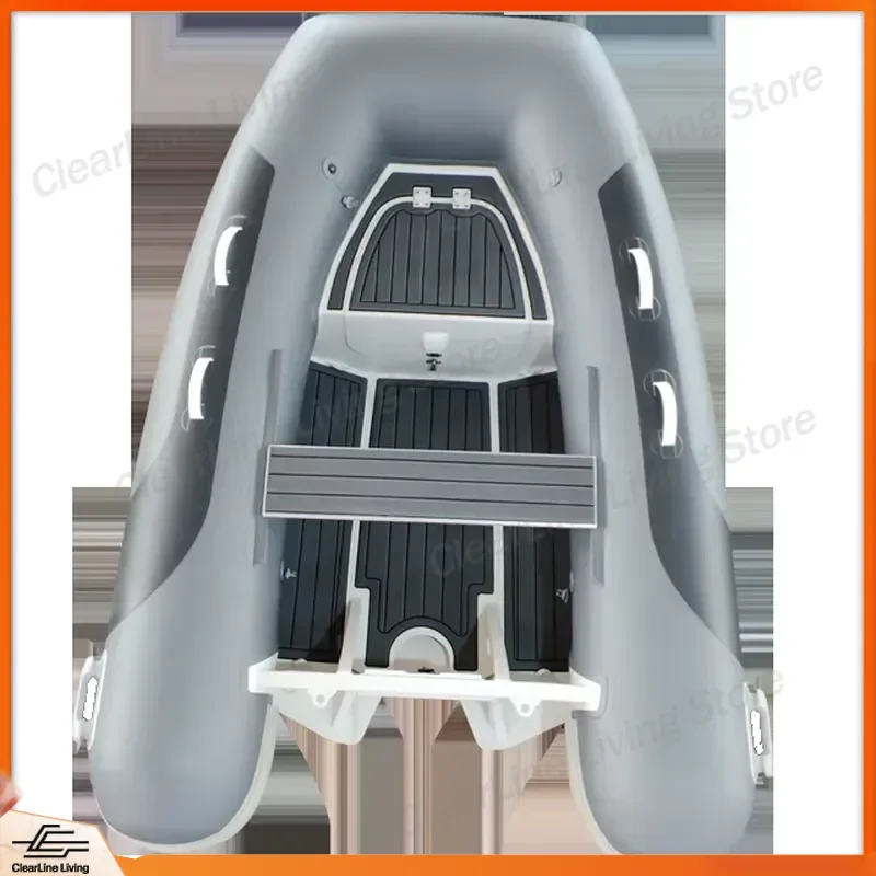 Small Semi Rigid Inflatable Boat PVC Fishing Dinghy Tender Kayak Raft Portable Water Sports Equipment for Lake River Sea Use