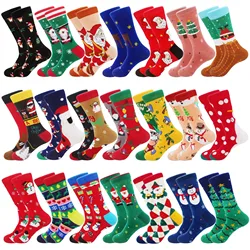 Happysocks neue Weihnachtssocken, Socken aus Baumwolle, Schweizer Straße, vielseitige, hochwertige, trendige Mid-Tube-Socken für Herbst und Winter