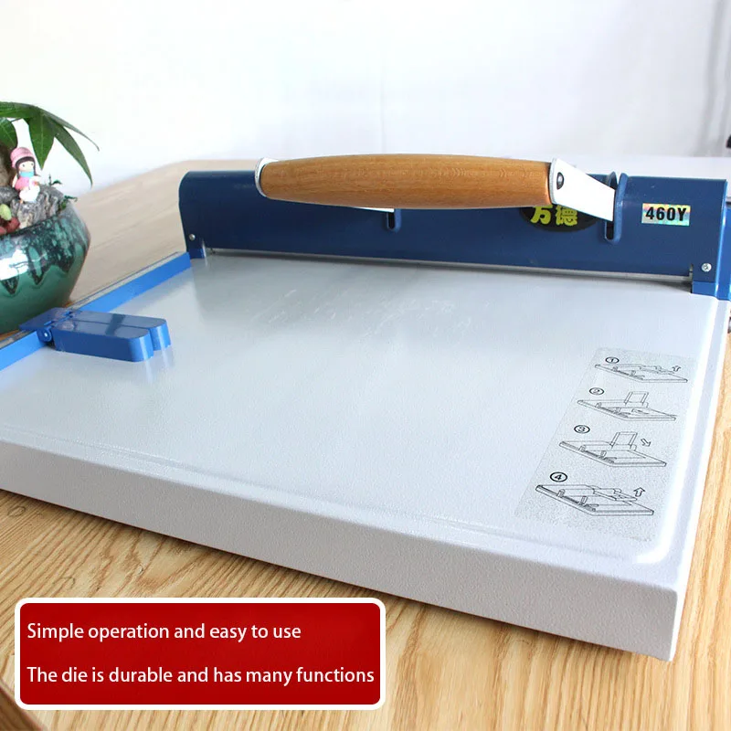 A3 460mm Manual Multifunctional Office Binding Machine Business Card Creasing Tender Document Cover Solid Line Photo for Office