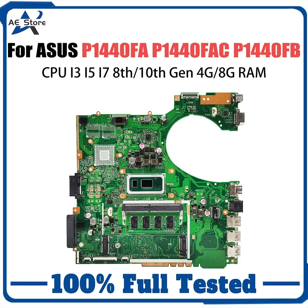 

P1440F Notebook Mainboard For ASUS PRO P1440FB B1440FA P1440FA Laptop Motherboard CPU I3 I5 I7 8th Gen 4G/8G RAM 920MX DDR4