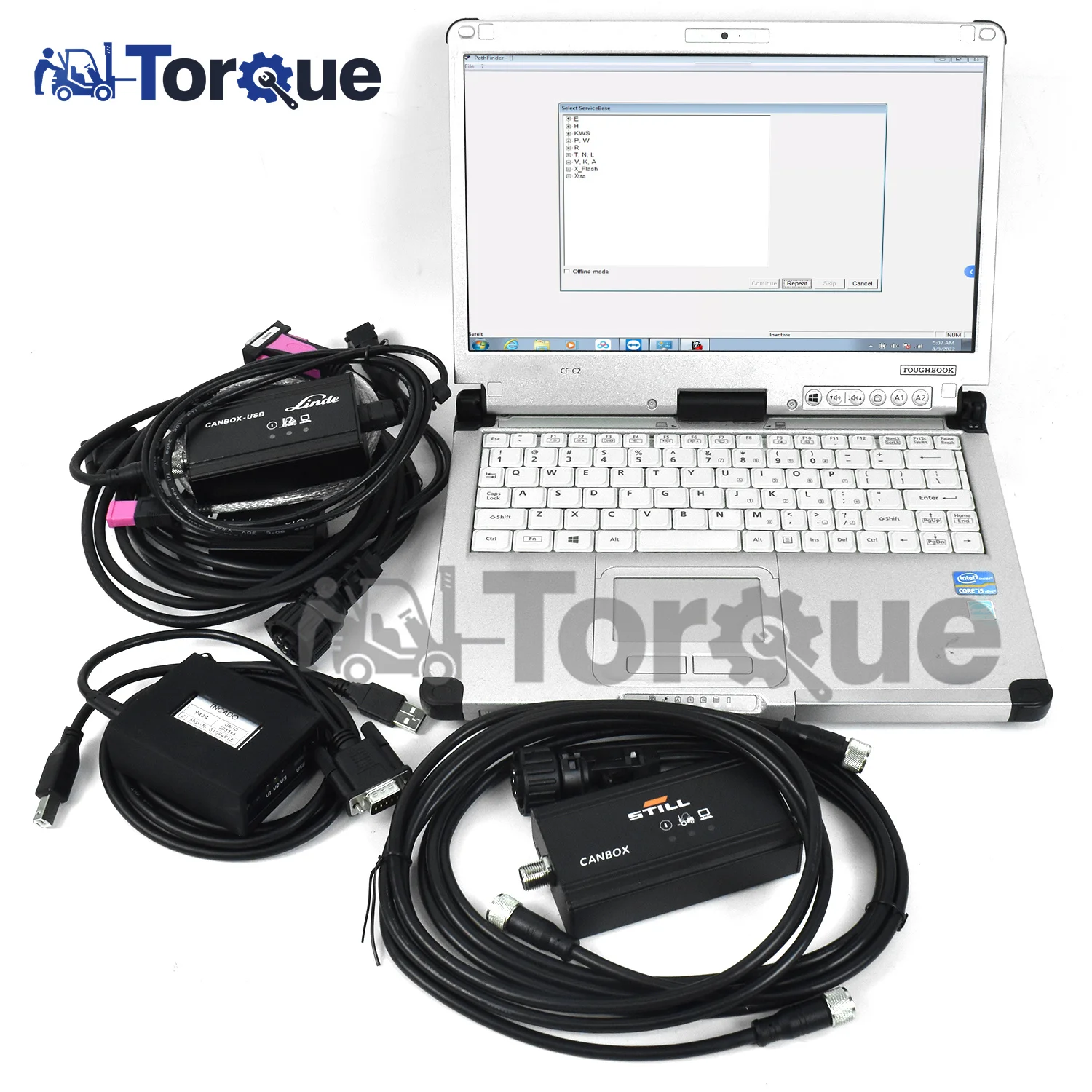 for Still CANBOX USB STEDS for Jungheinrich Judit Incado Linde canbox doctor Still CANBOX Truck Diagnostic tool CF C2 Laptop