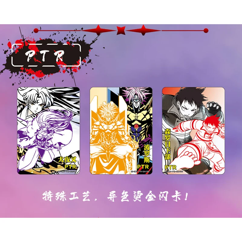 Fire Legend Card Rare PTR Card Male God Anime ONE PUNCH-MAN ZR Signature Card Anime Collection Cards Child Xmas Gifts Toys