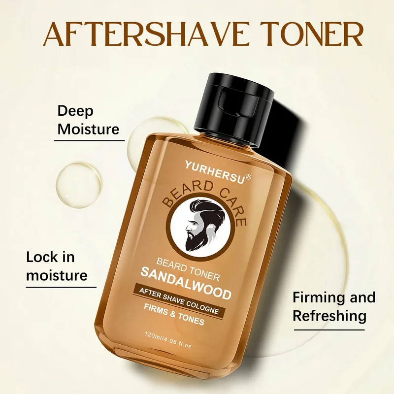 Sandalwood After Shave Lotion – Refreshing Aftershave Toner for Men with Sandalwood Scent, Daily Post-Shave Skin Care