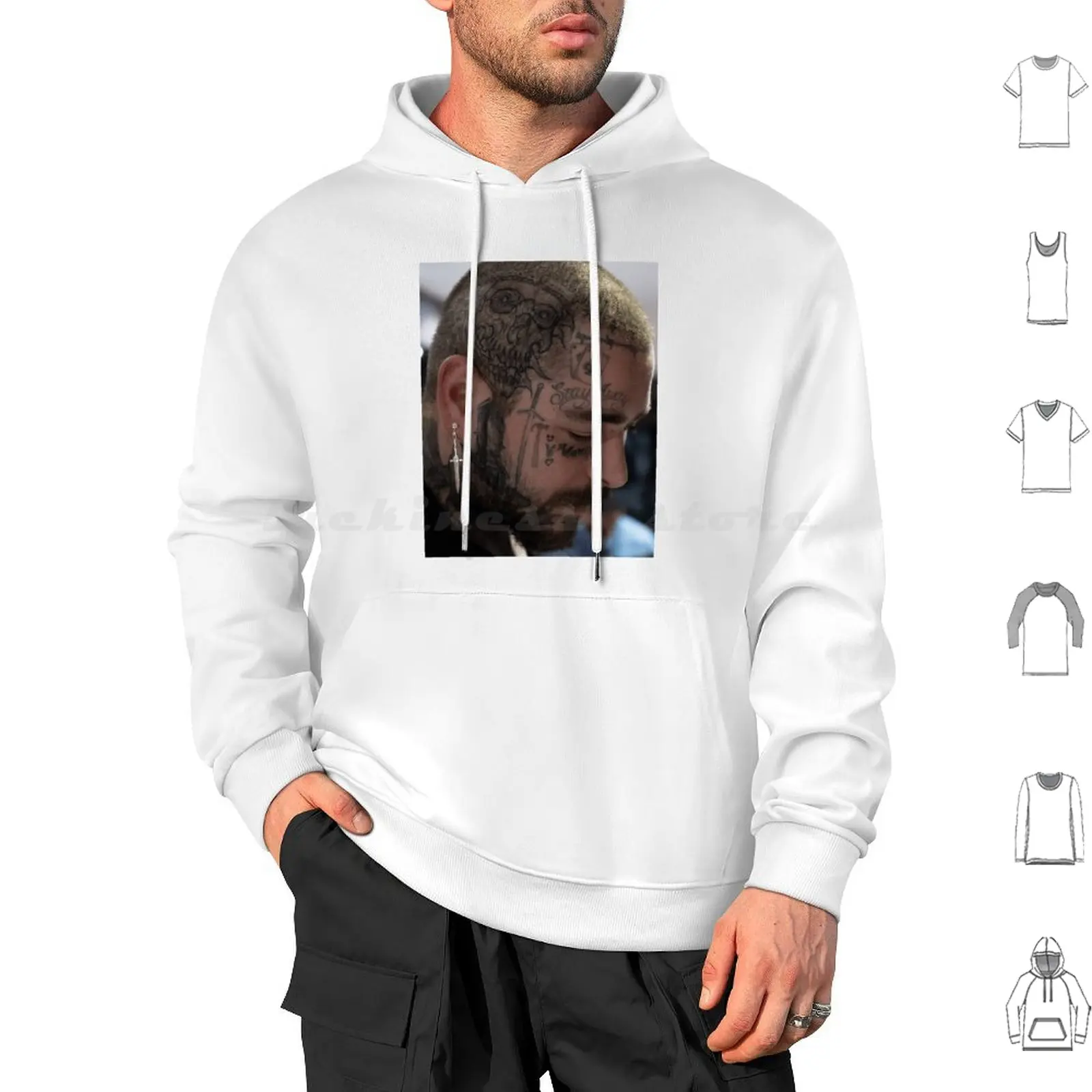 Photography Hoodies Long Sleeve Concert Tattoos B W