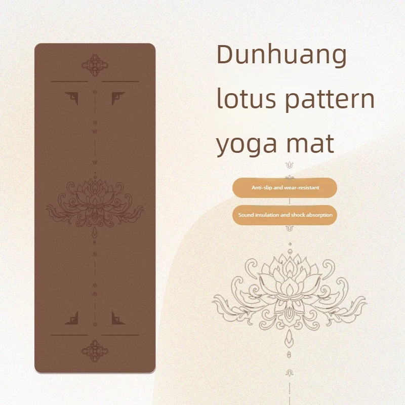 Lezyan 5mm Matte PU Natural Rubber Yoga Mat Sweat-absorbing Non-slip Exercise Gymnastics Gym Exercise Workout Yoga Thick