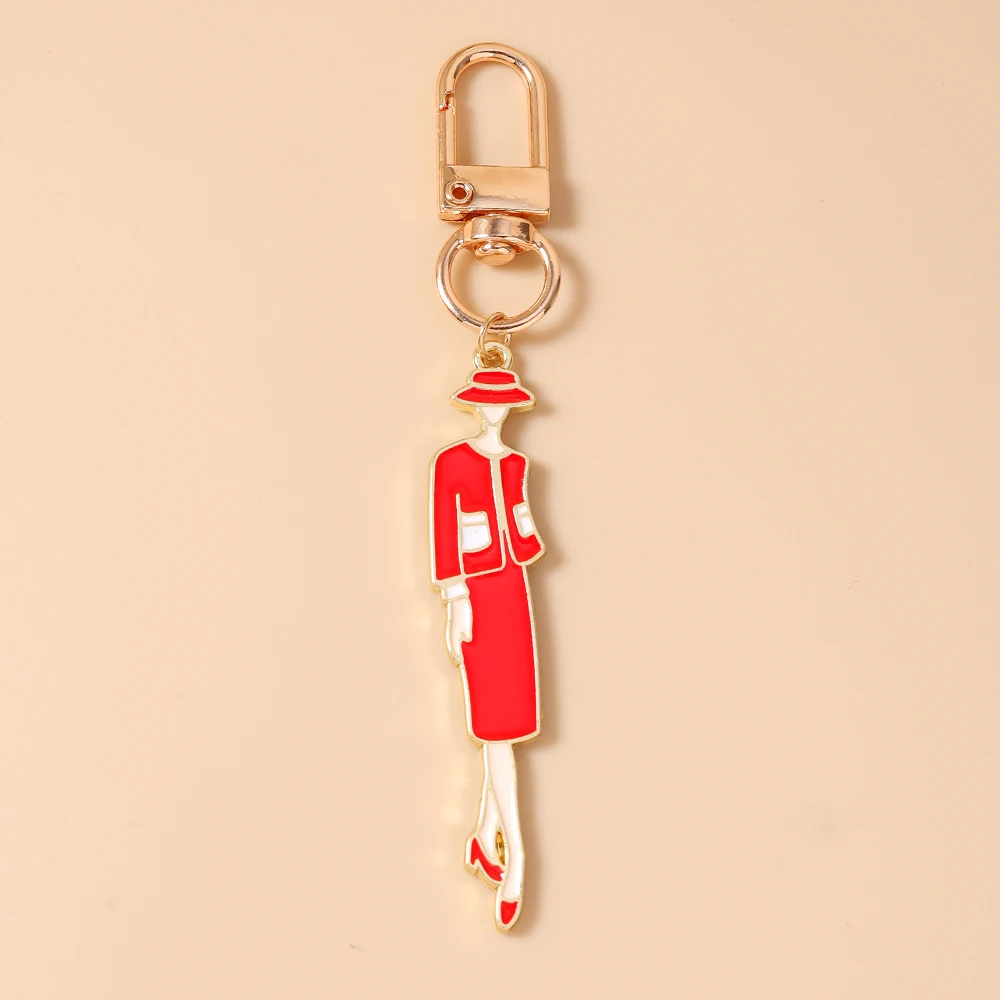 Aihua Modischer Eleganter Damen-Schlüsselanhänger, Emaille-Hut-Taschen-Schlüsselring für Mädchen, Tolles Geschenk, Rucksack-Taschenanhänger, Handgefertigter Schmuck – Detail 11