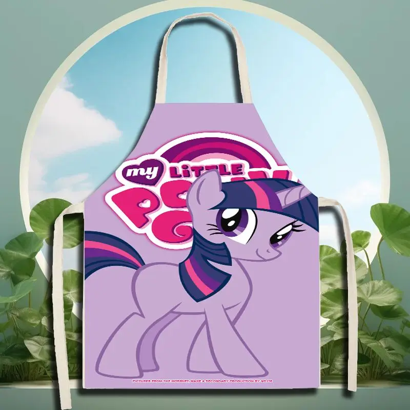 Cartoon cute Disney My Little Pony cartoon innovative apron kitchen cooking baking apron sleeveless waist unisex parent-child