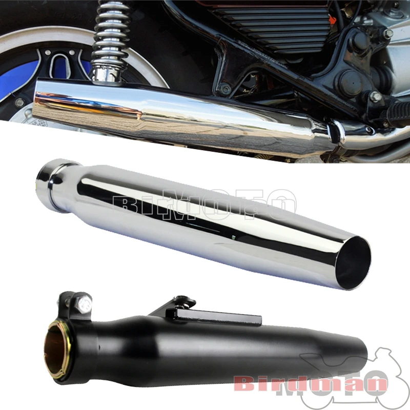 Universal Tapered Silencer Pipe 35-45mm Exhaust Mufflers For Harley Sportster XL1200 XL883 XS650 Softail Bobber Chopper Silencer