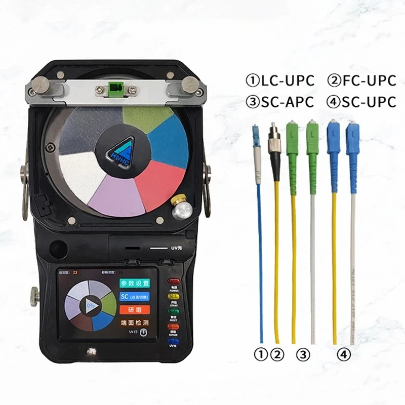 HY-90 Portable Fiber Connector Polishing Machine Optical Fiber Grinding and Polishing Machine Mini Fiber Polisher