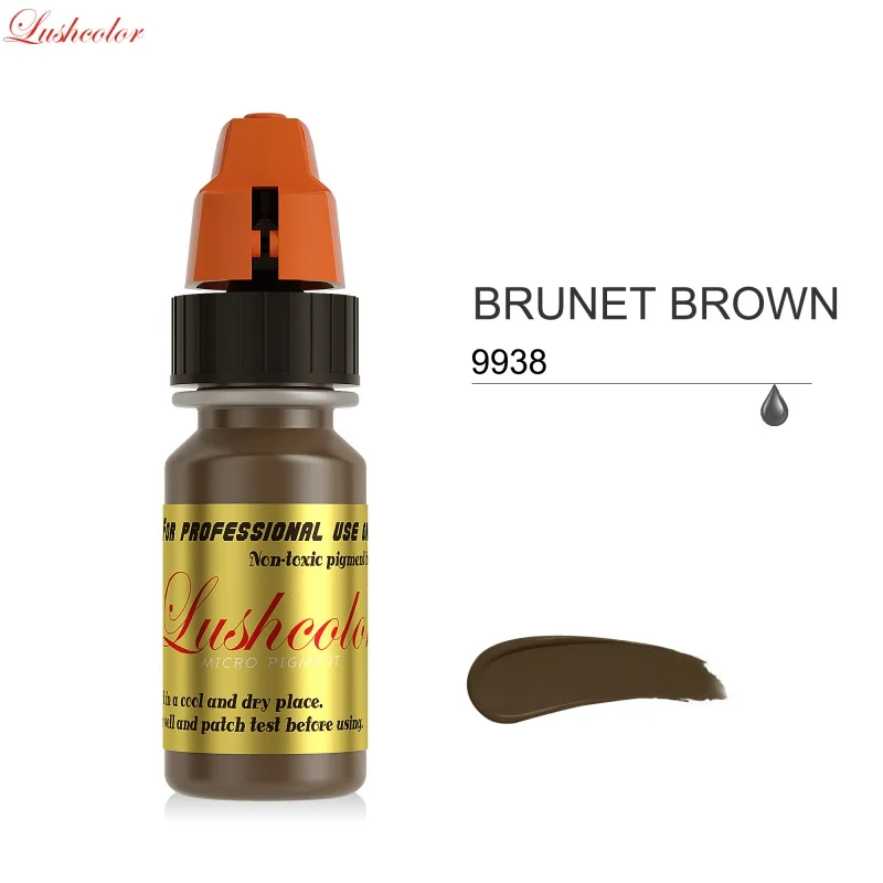 Lushcolor الحواجب العميقة Microblading الصباغ مجموعة الطبيعية البني PMU الوشم الحبر شبه تجميل دائم للبشرة الآسيوية والشعر الداكن 3 قطعة
