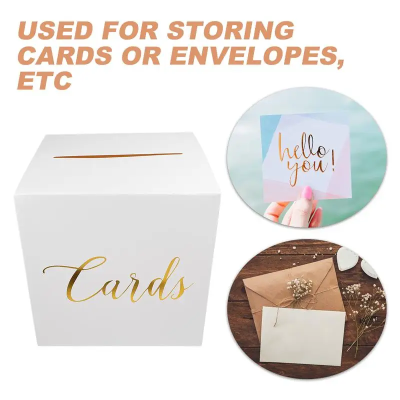 Caja de tarjetas de boda, sobre, caja receptora de tarjetas de dinero para recepción de boda, graduación, fiesta de cumpleaños, Baby Shower