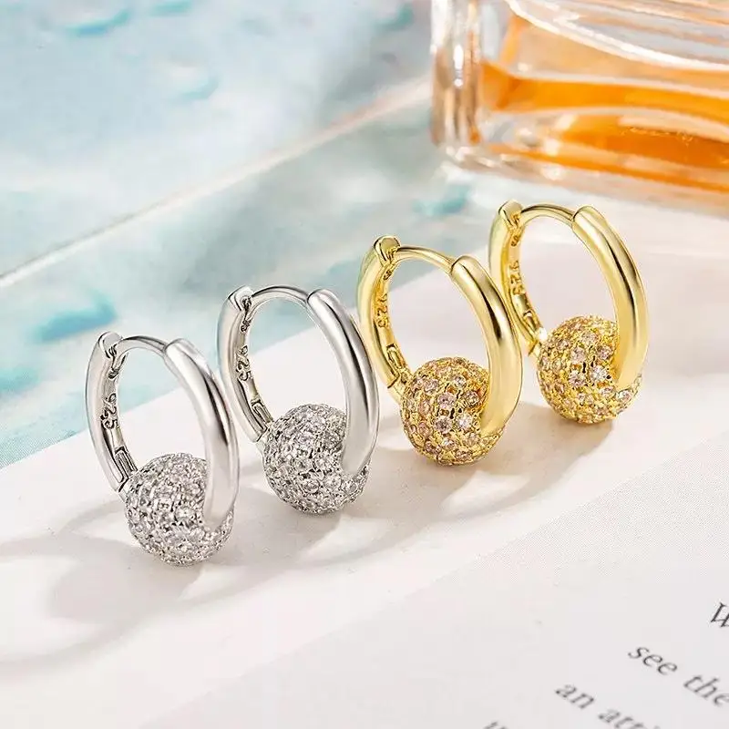Exquisite Ball Earrings For Women Understated Luxury Niche Design Elegant French Style Versatile Earrings