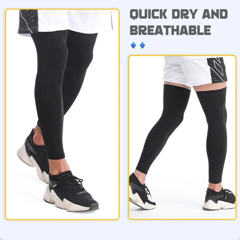 Fundas de protección solar para piernas, mangas de compresión para piernas, rodilleras deportivas de baloncesto, manga para piernas, equipo de protección UV de seda helada