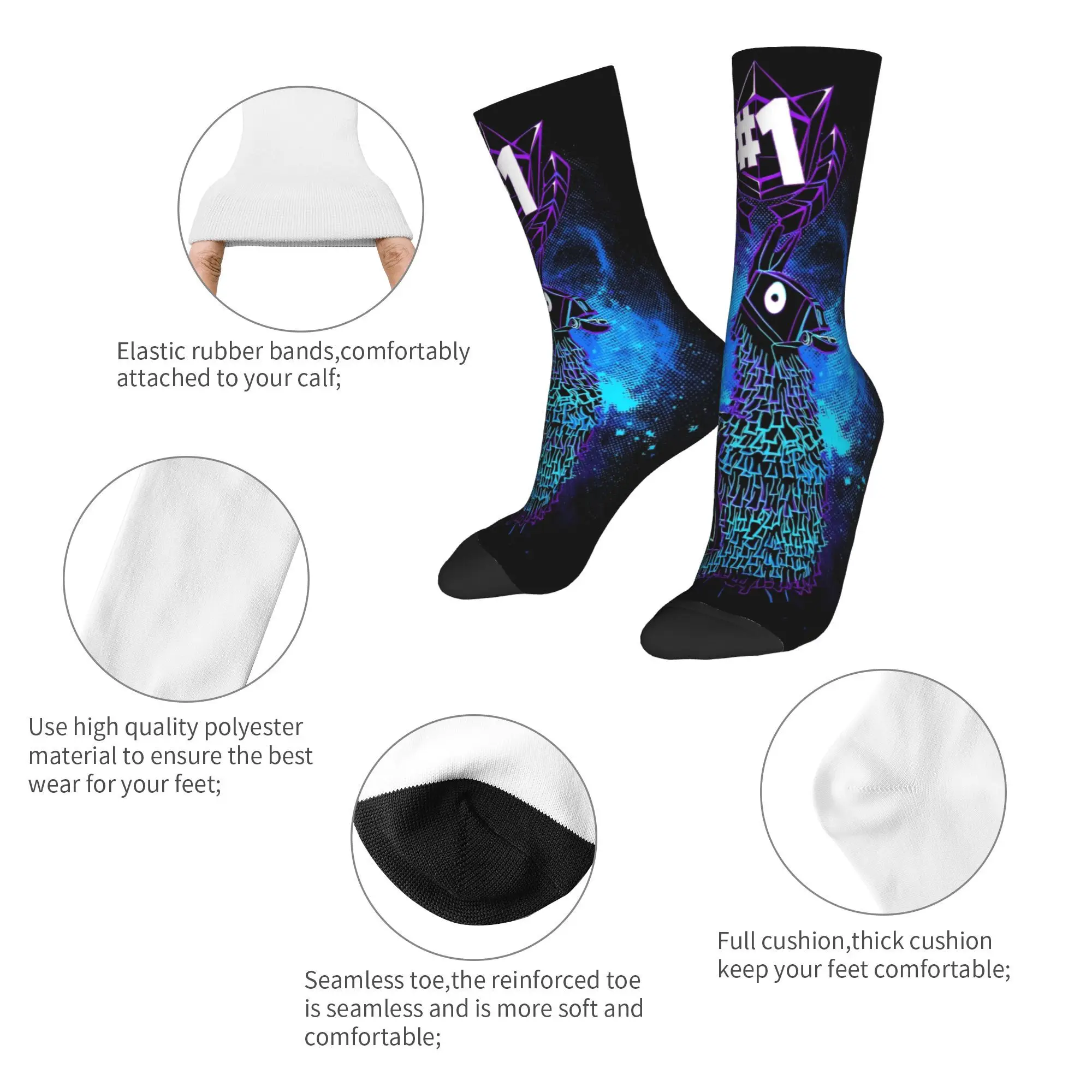 Calzini con stampa F-FortnitedS Merch per abiti da festa Calzini eleganti che assorbono il sudore